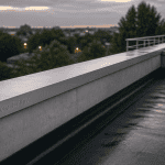 Acrotère toiture terrasse béton avec couvertine aluminium et membrane