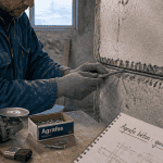 agrafe pour beton sur mur fissuré