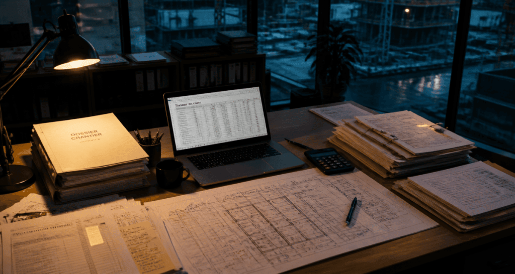 comptabiliser travaux en cours sur bureau expert-comptable