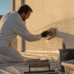 enduit gratte sur facade maison