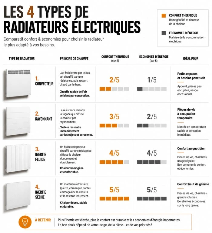 Comparatif des technologies de chauffage individuel électrique : confort et économies d'énergie
