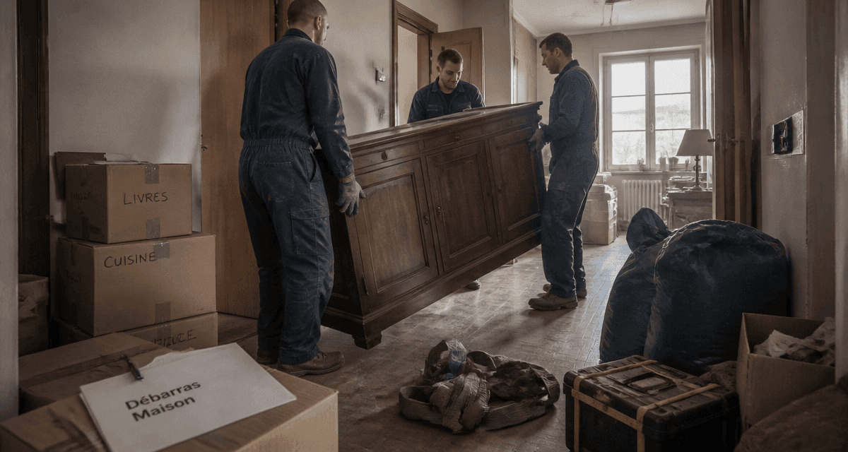 entreprise qui vide les maisons en action debarras
