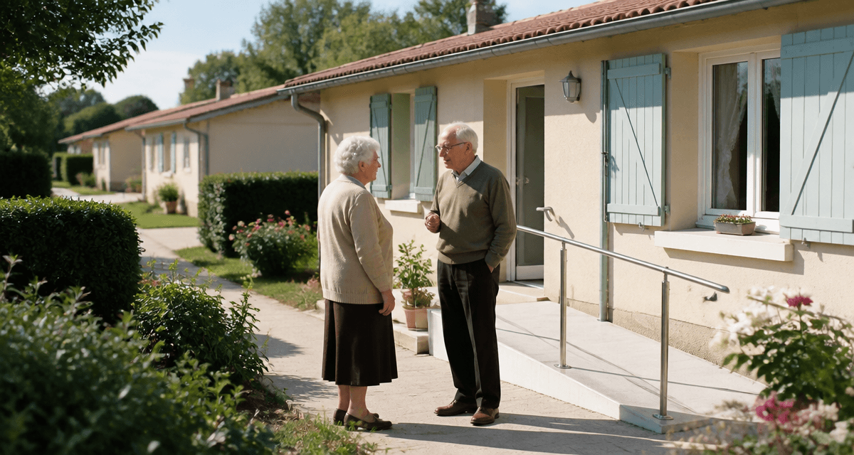 logement social maison plain pied senior à louer devant maison