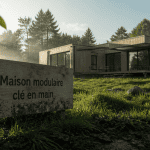 maison modulaire prix clé en main sur terrain verdoyant