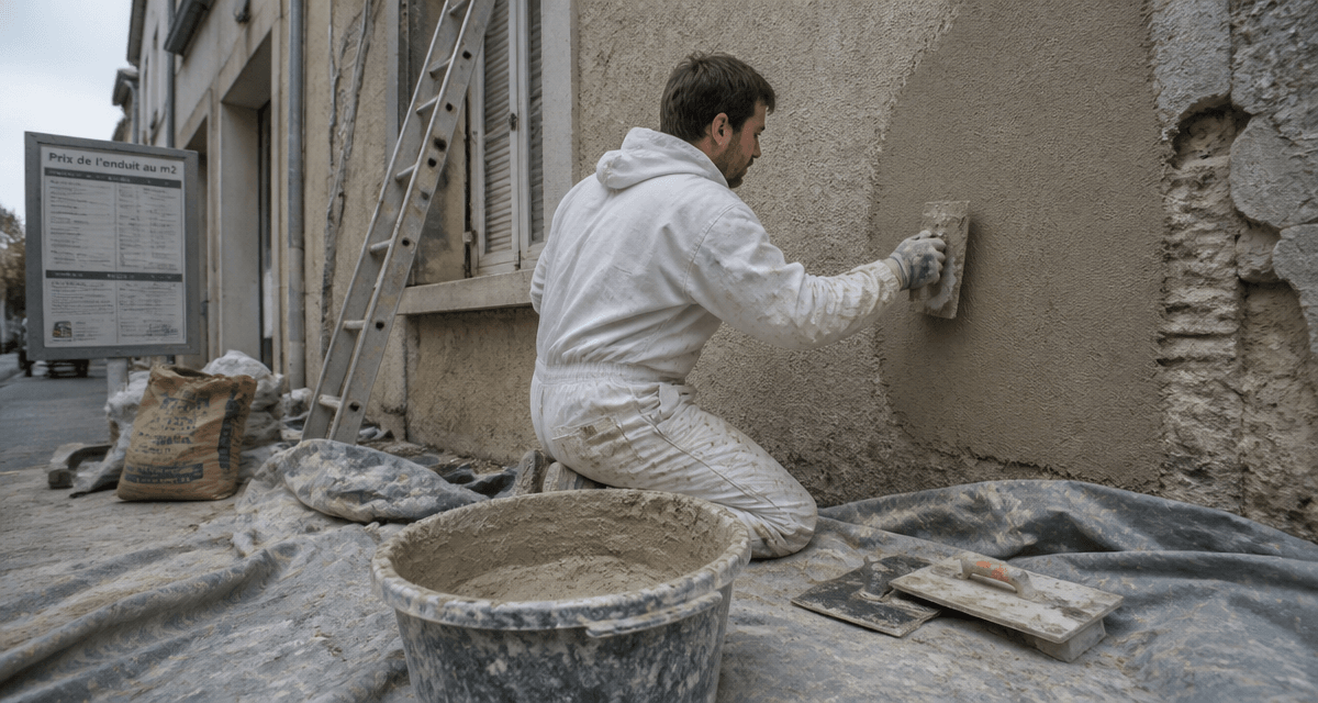 prix enduit m2 application artisan façade