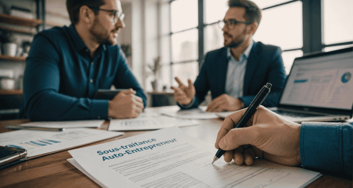 Signature contrat sous traitance auto entrepreneur