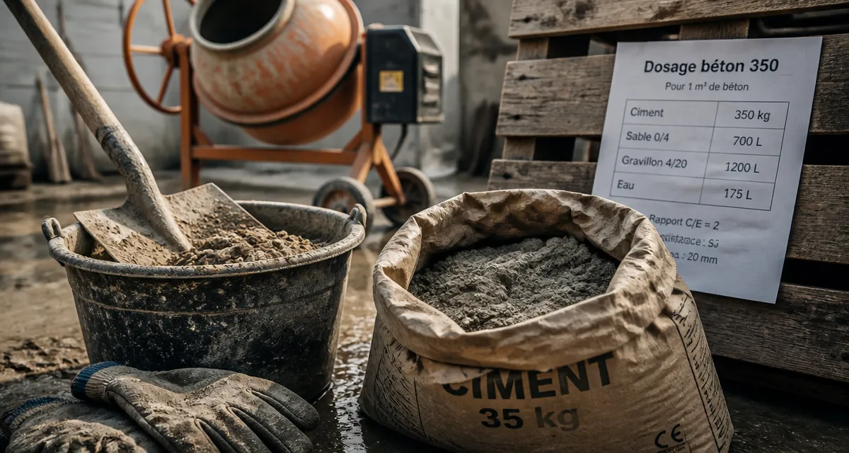 1m3 de beton : dosage, poids et fabrication