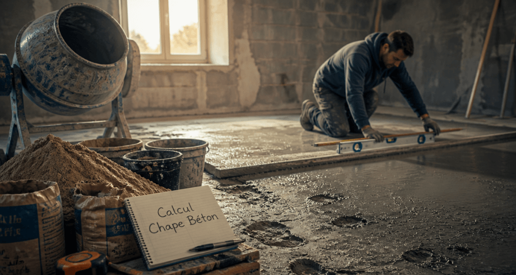 calcul pour une chape vérification épaisseur