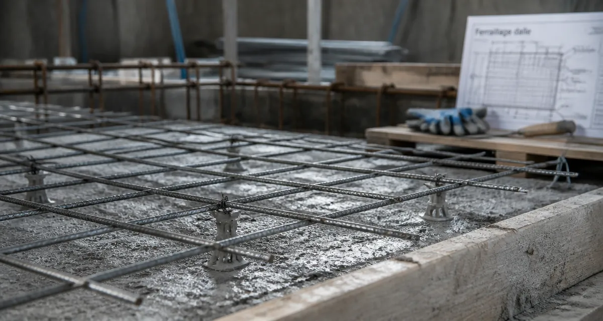 Dalle beton ferraillage : erreurs de pose du treillis