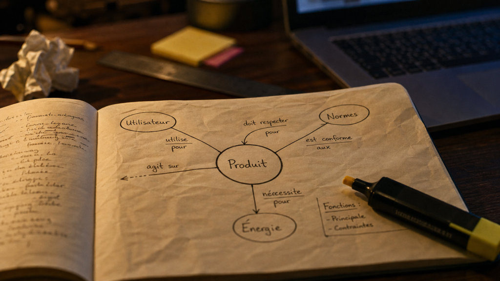 Diagramme pieuvre pour modéliser les interactions du produit