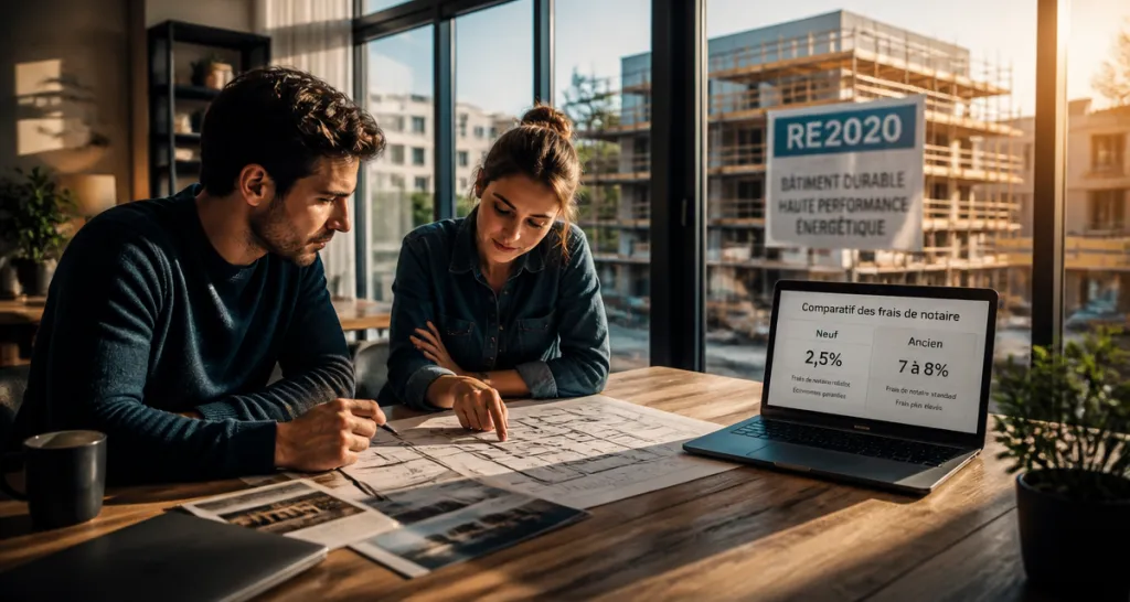 Faut il acheter en VEFA aujourd'hui couple consulte plan appartement