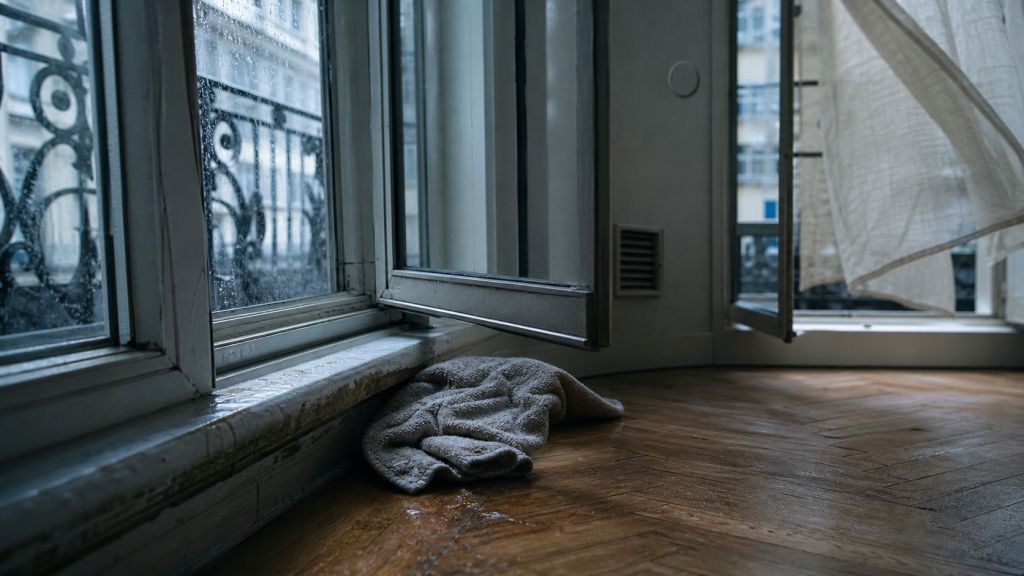 Faut-il aérer quand il pleut ? fenêtre entrouverte et courant d’air, sans humidité