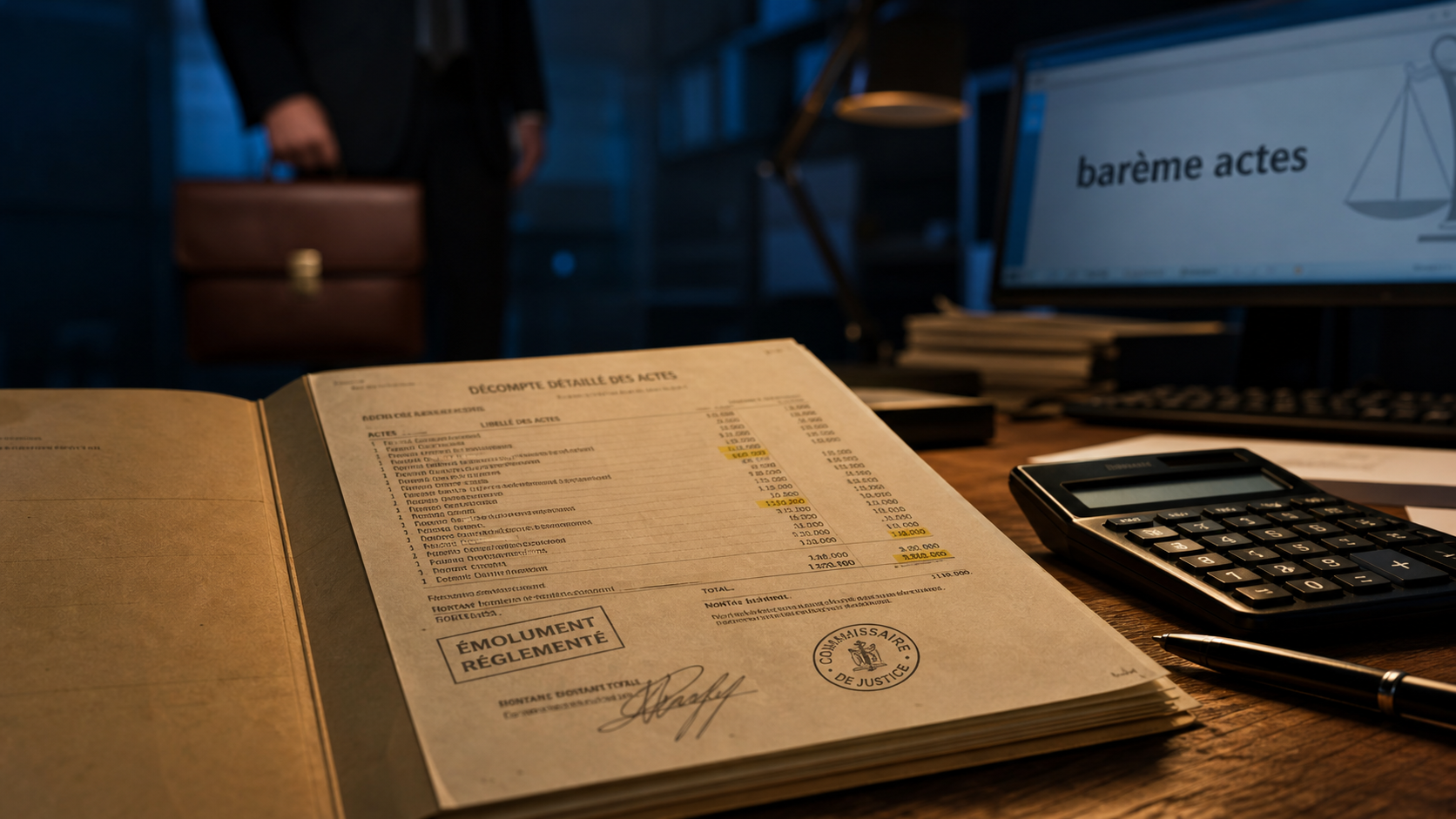 Prix d un huissier : barèmes et frais sur documents