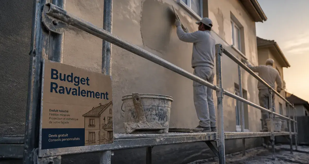 Prix ravalement façade maison 100m2 : échafaudage et enduit de façade