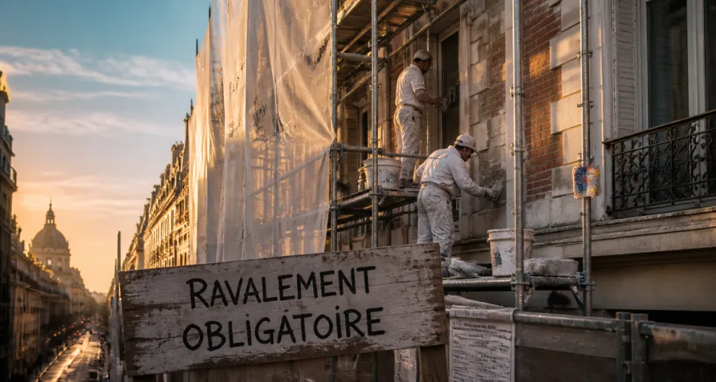 ravalement de façade tous les combien immeuble haussmannien échafaudage