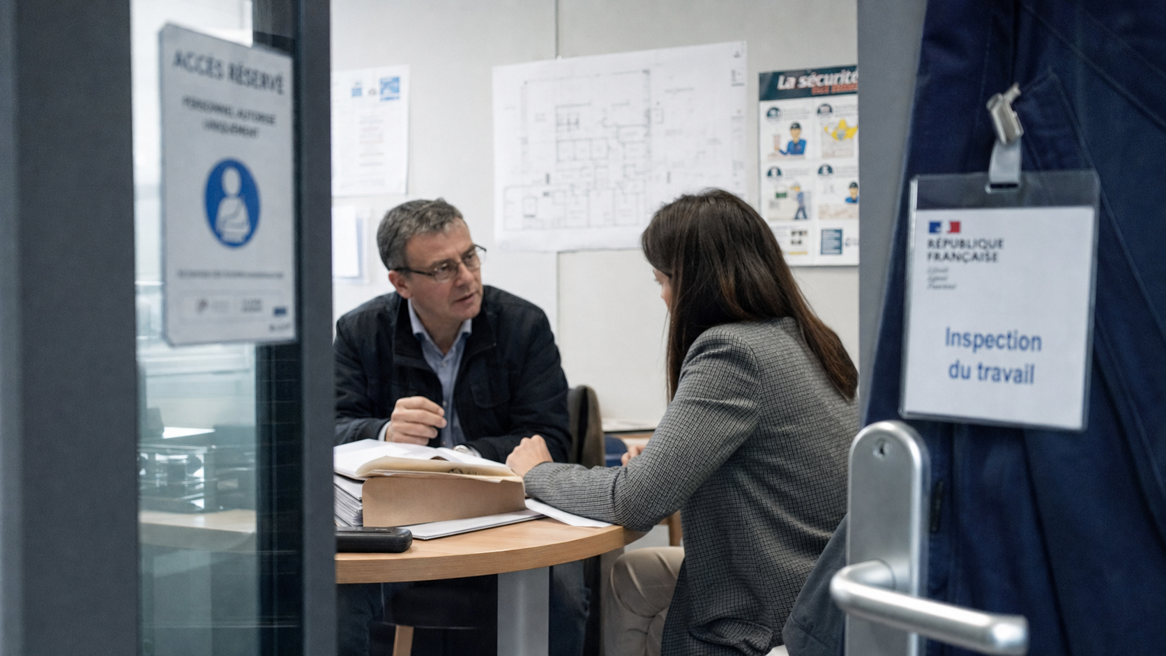 Visite surprise inspection du travail : inspecteur et entreprise, dossier RH