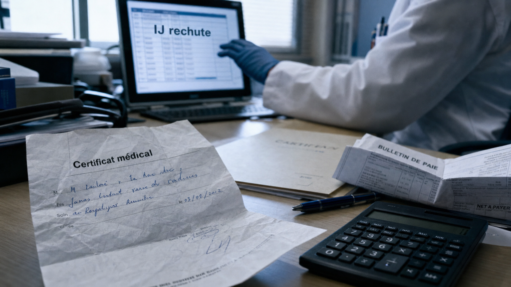 Calcul indemnité journalière rechute accident de travail : salaire récent 60 % 80 %
