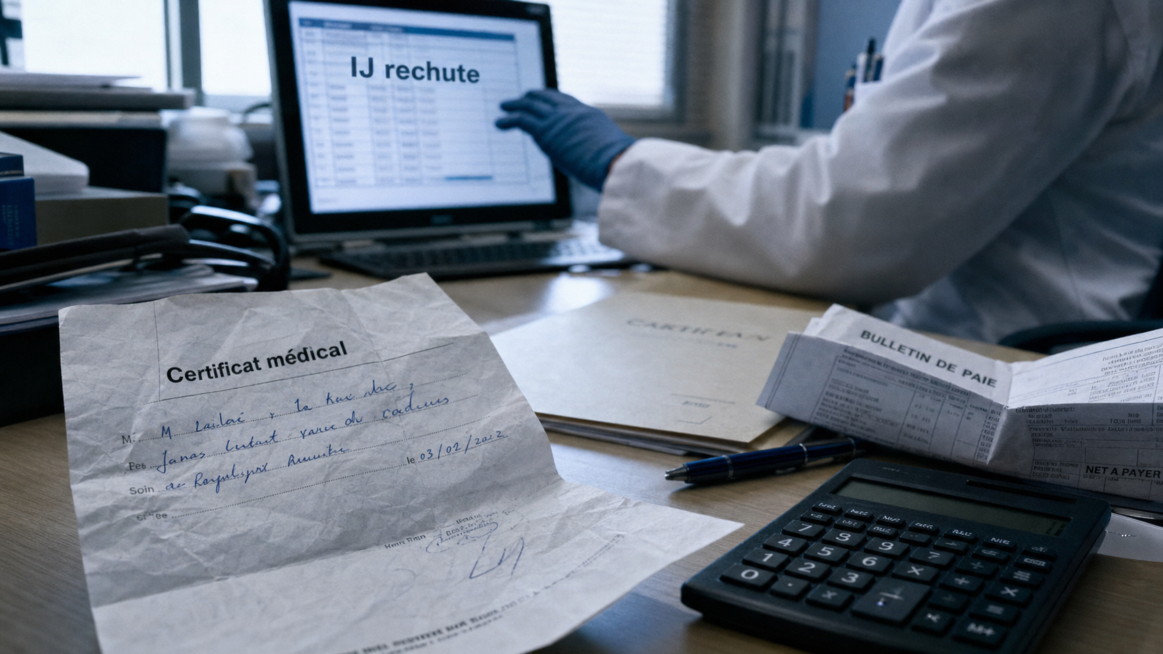 Calcul indemnité journalière rechute accident de travail : salaire récent 60 % 80 %