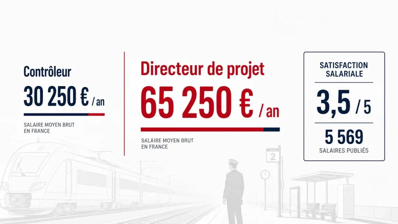 Salaires SNCF : repères chiffrés par poste et niveau de satisfaction