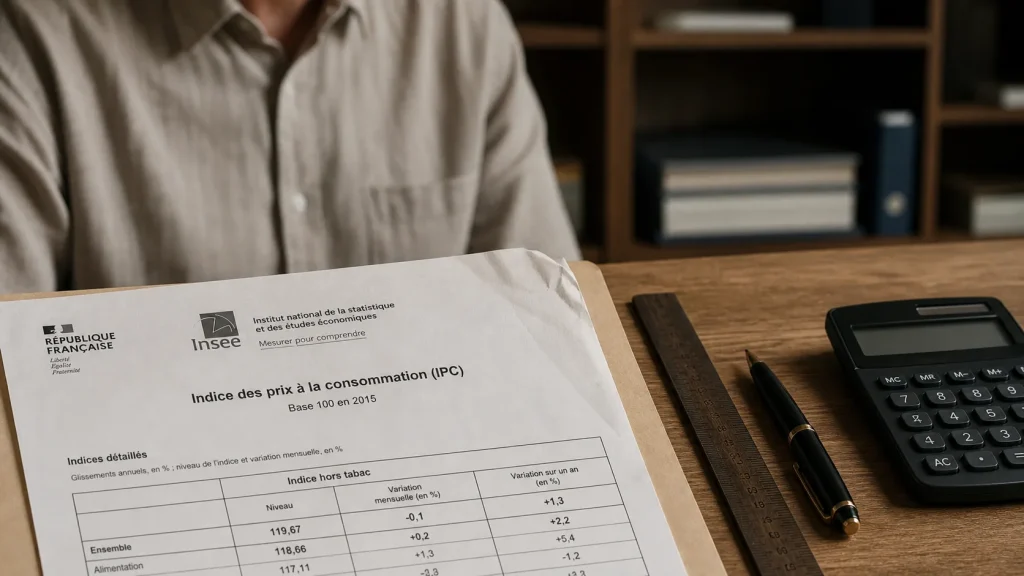 Indice prix consommation hors tabac : base 2015, valeurs 2025 et calculs d’indexation