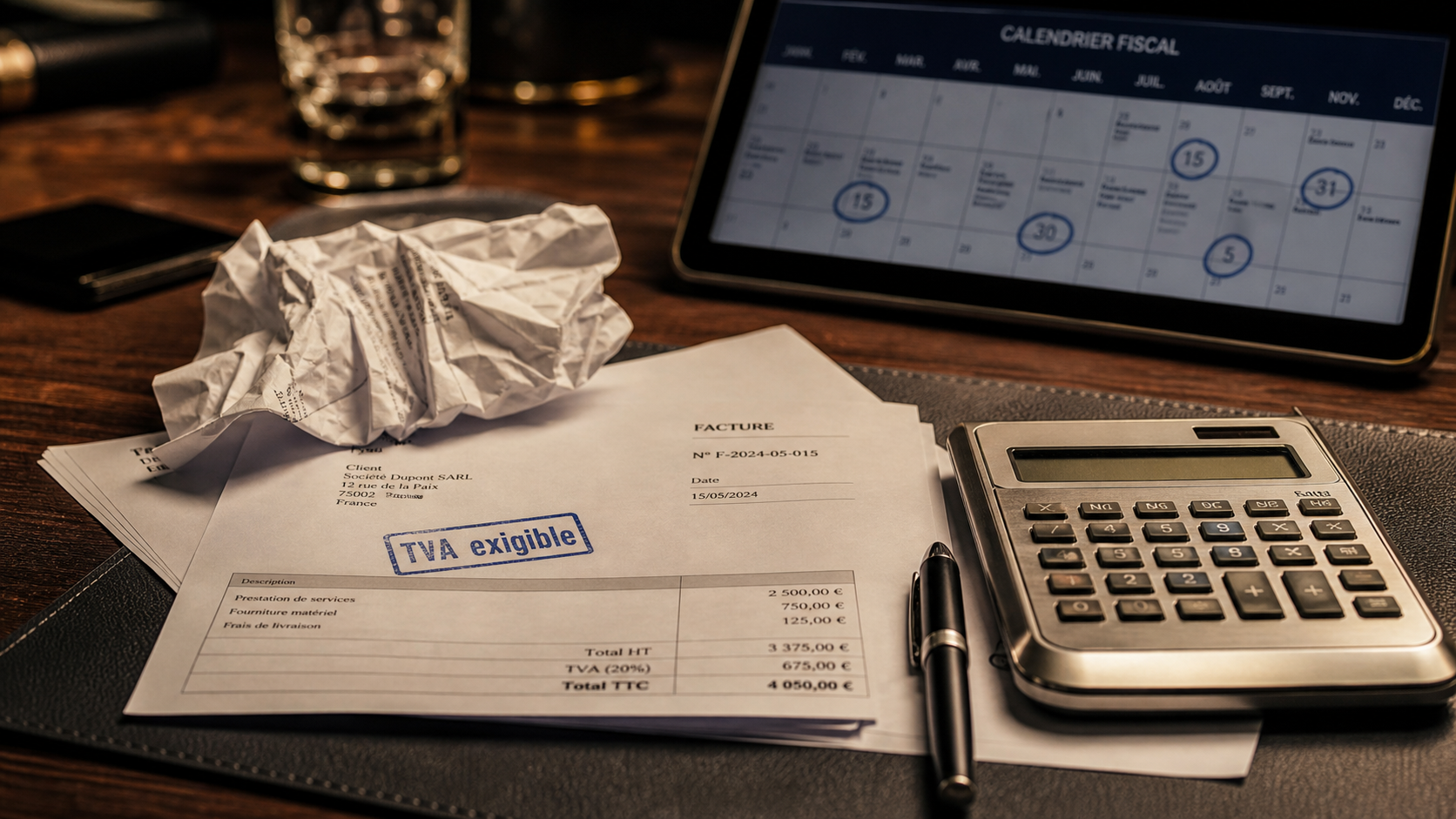 tva exigible : facture et calendrier fiscal