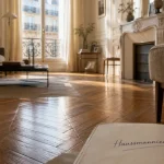 Acheter appartement haussmannien Paris : séjour lumineux, parquet point de Hongrie et moulures