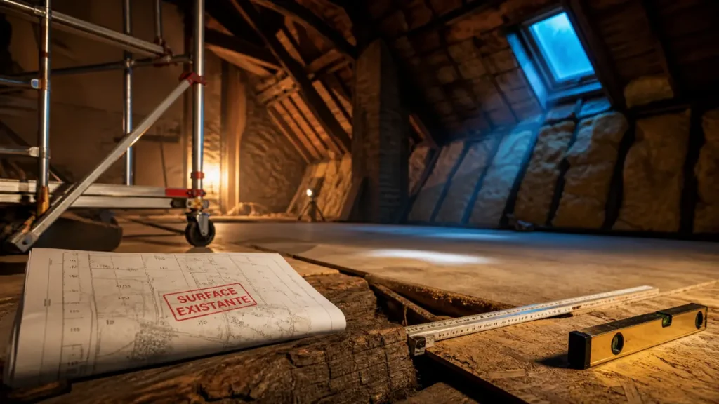 Aménagement de combles sans création de surface de plancher : quand l’intérieur suffit, et quand l’urbanisme s’en mêle