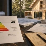 DPE maison neuve : étiquette énergétique et RE2020 sur document de chantier