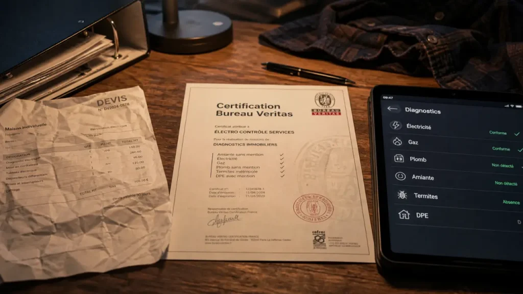 Diagnostiqueur certifié Bureau Veritas : où vérifier sa certification, quoi contrôler et quels pièges éviter