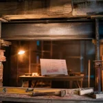 Poser un IPN dans un mur porteur : étais métalliques et poutre acier I en place