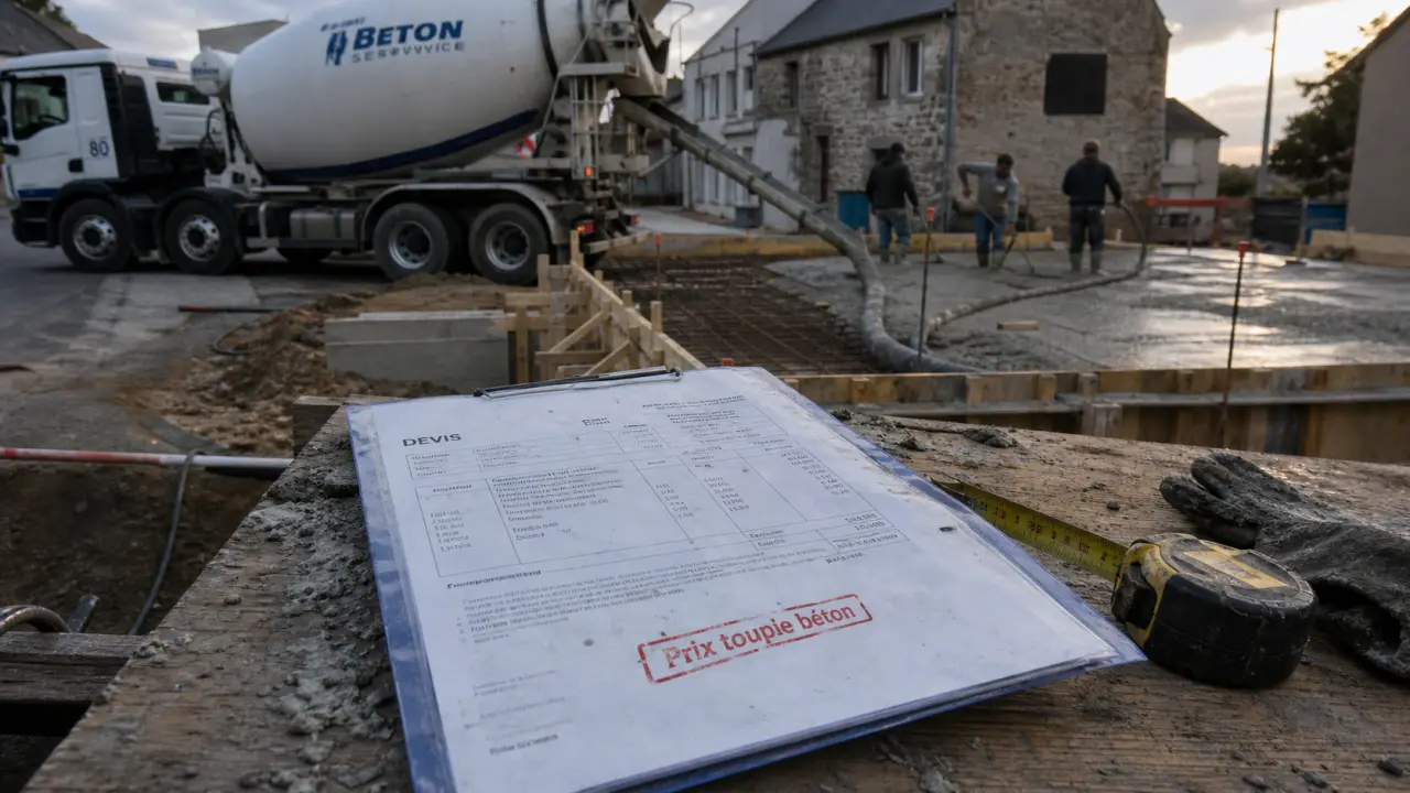 Prix toupi beton toupie béton 4 m³ et 6 m³, devis chantier