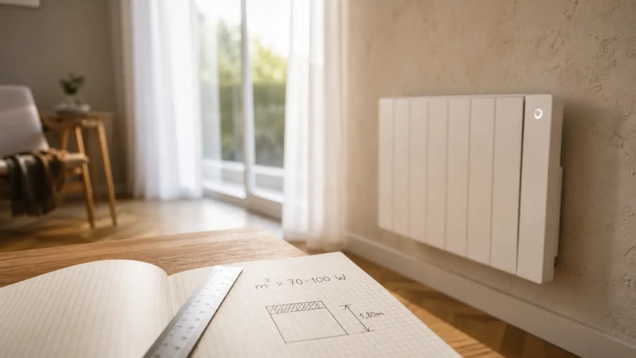 Puissance radiateur électrique par m2 : 70 à 100 W, calcul près d’un radiateur électrique