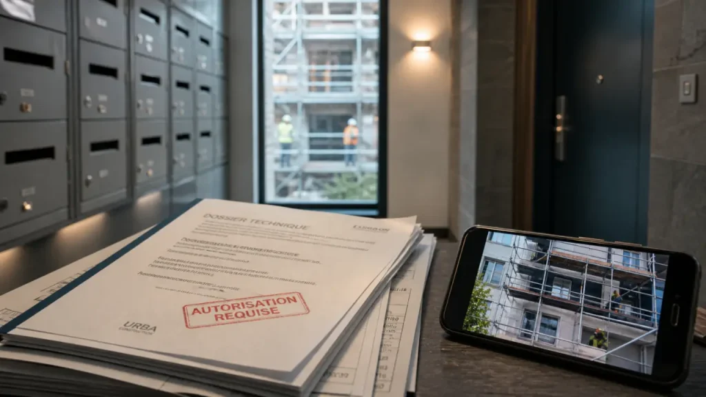 Travaux sans autorisation en copropriété : remise en état, astreinte et référé