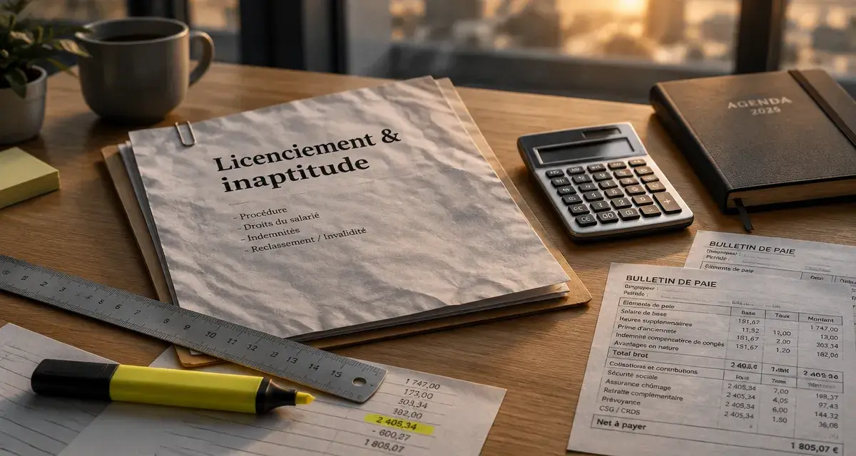Licenciement pour inaptitude et indemnités : calcul des indemnités, doublement non automatique