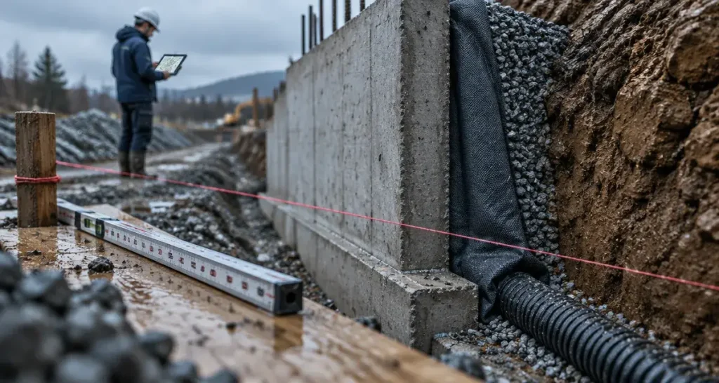 Mur de soutènement : la réglementation dépend de sa fonction et du drainage