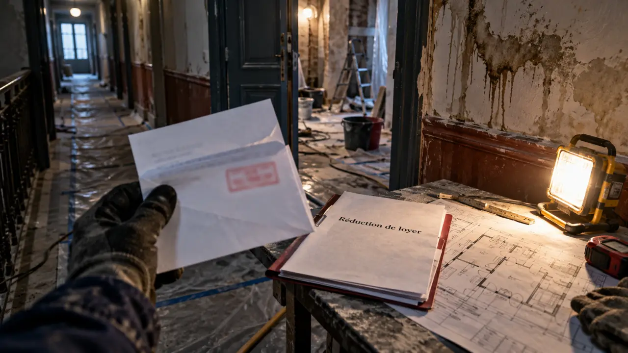 relogement locataire pendant travaux : lettre recommandée et dossier réduction de loyer